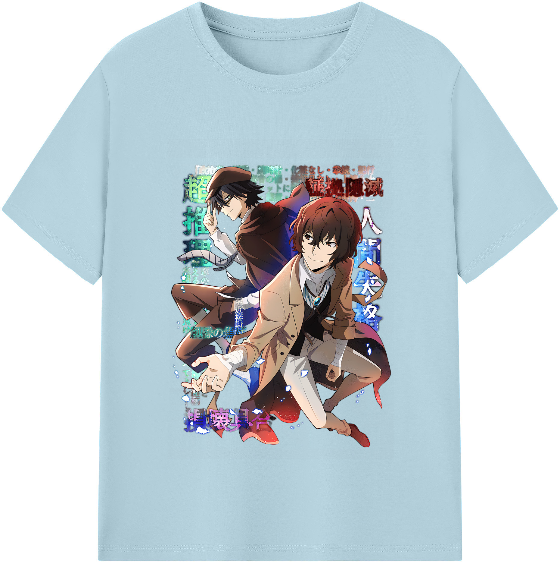 （画像用） 文豪ストレイドッグス Bungo Stray Dogs 綿100％半袖Tシャツ（フロントプリント）